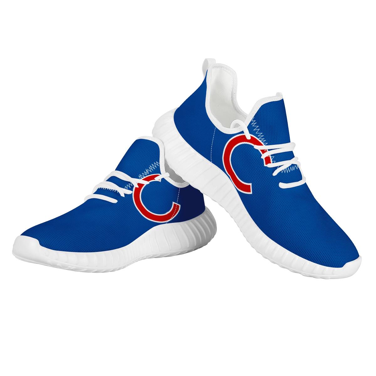 Women's Chicago Cubs Mesh Knit Sneakers/Shoes 010